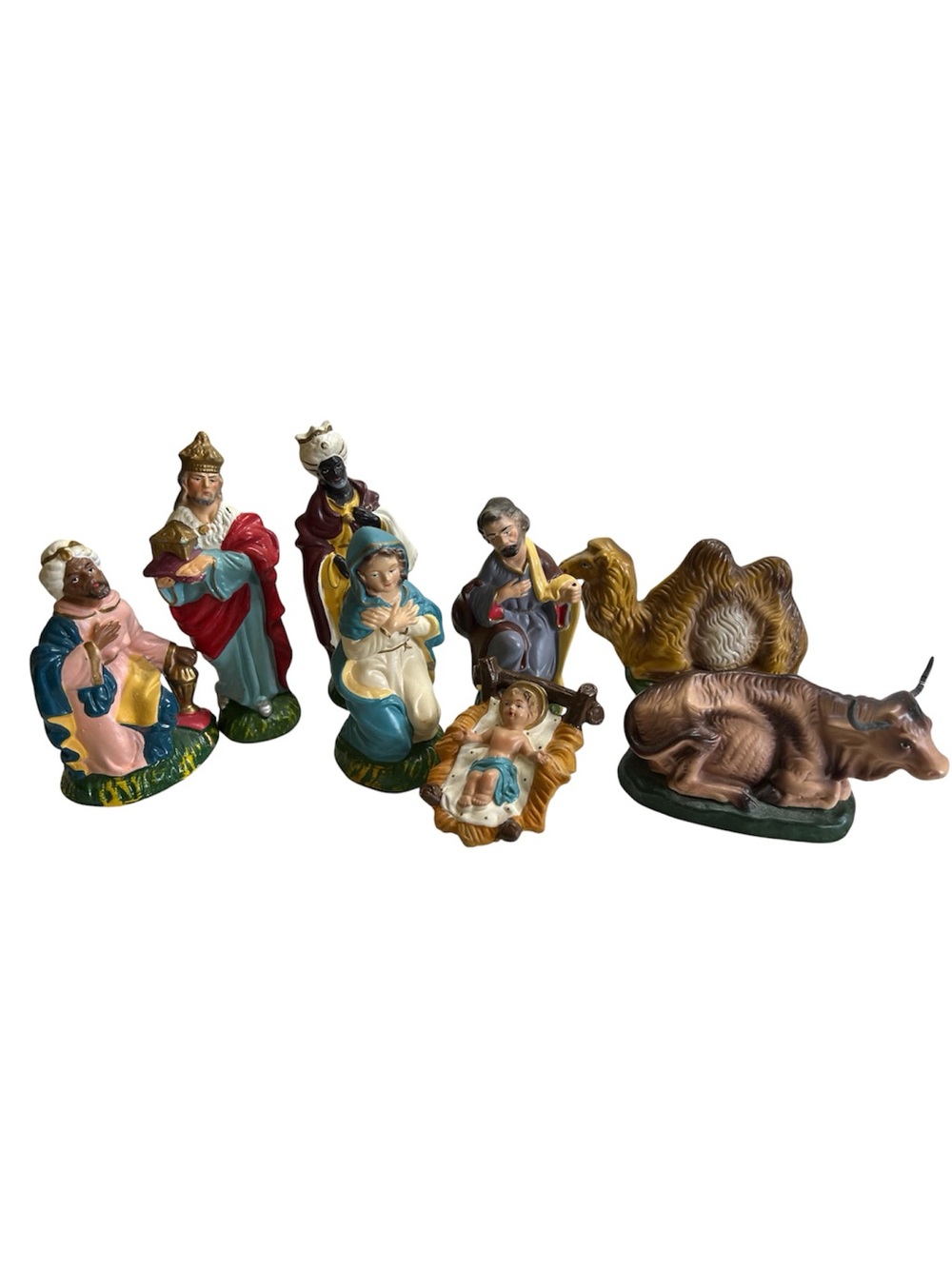 Vintage Hand painted Nativity Set 8 Piece Made In Japan

Each piece is 5-6”